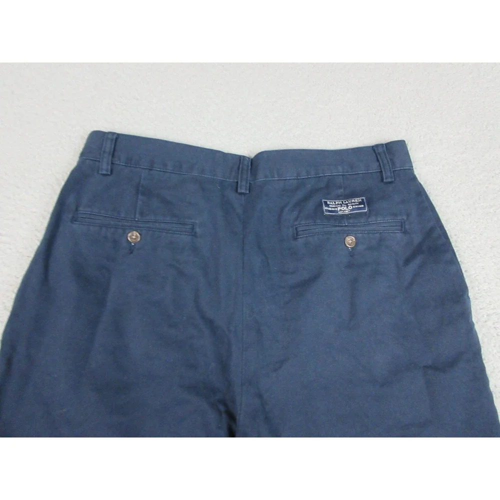 VTG Polo Ralph Lauren Shorts Mens 31 Blue Cotton Prospect Chino 10 Inseam Casual